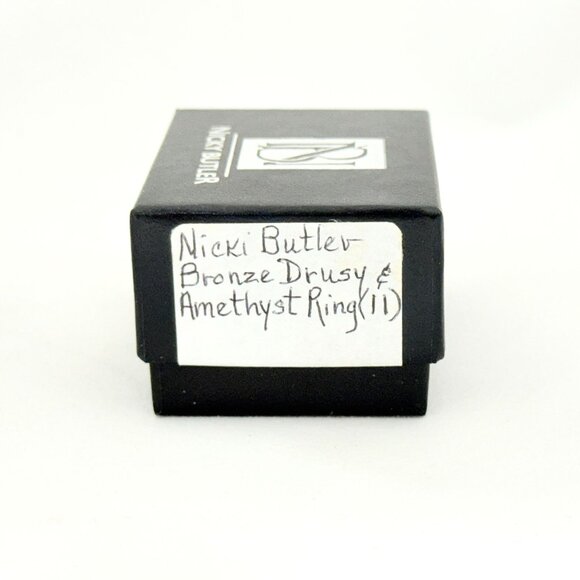 Nicky Butler Bronze Druzy and Amethyst Ring - Size 11 - Picture 10 of 11